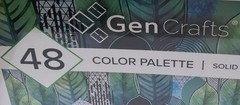 Gen Crafts 48 Color Palette Solid Watercolor Brand New Sealed Box With Paper