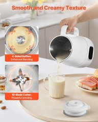 8-in-1 Nut Milk Maker, 34 oz Soy Milk Maker with 200W Blending, for Homemade
