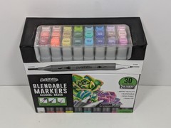 ArtSkills Dual-Tip Blendable Alcohol Marker Set 30-Count W/2 Blenders
