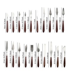 Stainless Steel Palette Knife Oil Painting Color Mixing Scraper 20PCS/Set