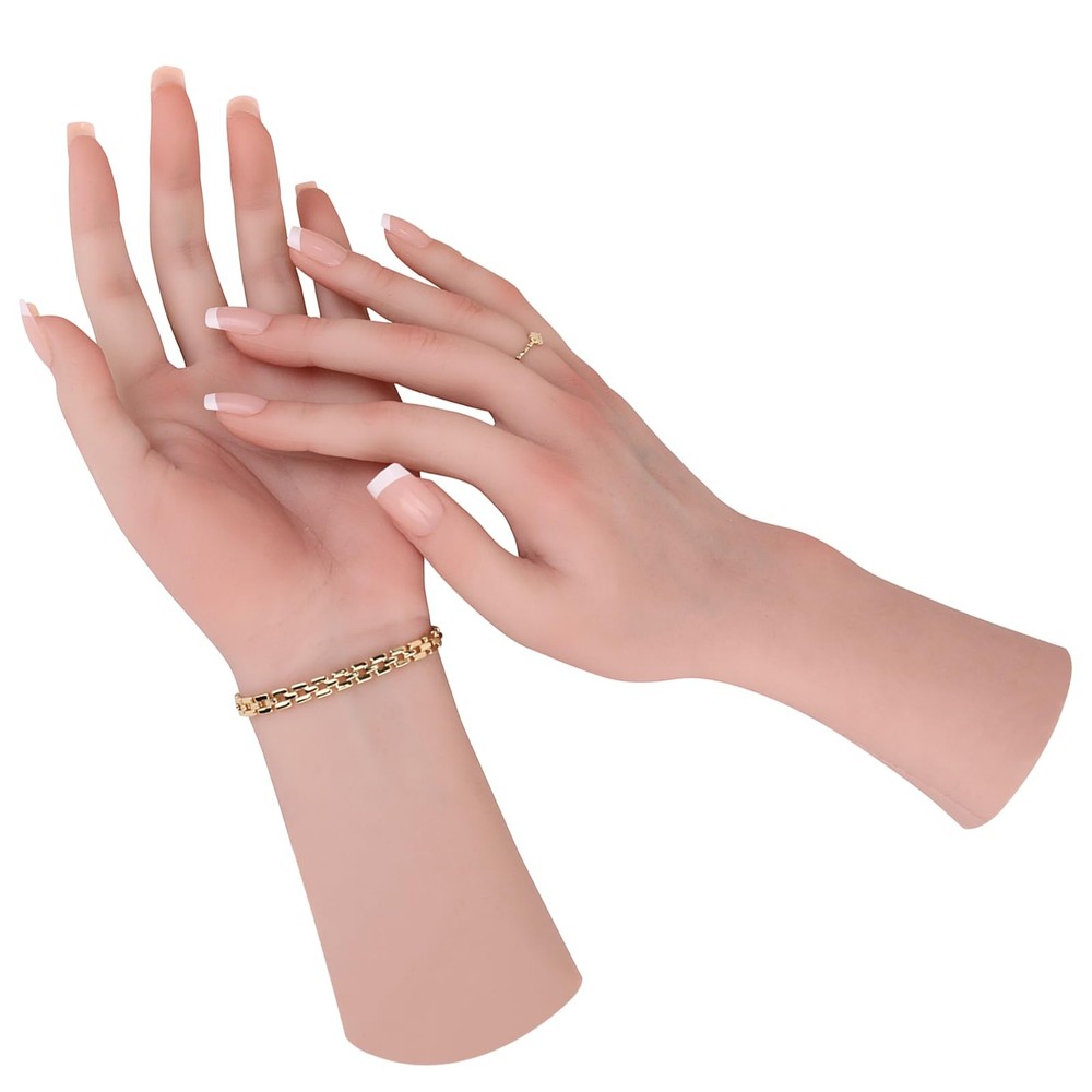 Realistic Silicone Female Hand Life Size right hand-Without skeleton, Ivory