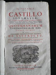 Castle Opera Omnia Juridica 1 and 2 of Usufruct Latin Year 1753 MDCCLIII Unique!
