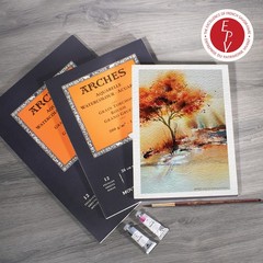 Arches Watercolor Paper 11X16 Inch White Cold Press Cotton High Quality Art P…