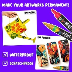 Versatile 20 Oil Based Paint Markers – 1mm & 5mm Dual Tips for Vibrant Creations