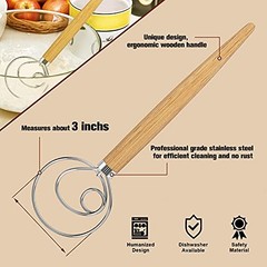 Acerich 2 Pack Danish Dough Whisk 13.5″ Stainless Steel Dutch – Dutch