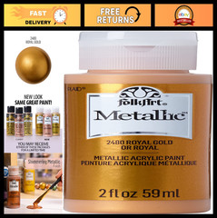Metallic Acrylic Paint Set, Assorted Colors, 2 oz – Royal Gold & More!