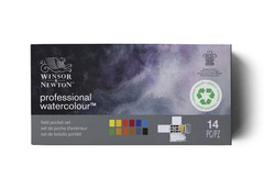 Winsor & Newton Professional Watercolor Field Pocket Set, 14pc New And Freeship
