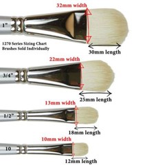 1270 Super Soft Fluffy White Hair Mop Brush