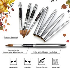 2 Sable Travel Watercolor Brushes 4Pcs Kolinsky Sable Watercolor Travel Brushes