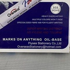 Overseas Silver Permanent Markers Metallic Silver PMA-520 Oil Based 2 Packs of 6