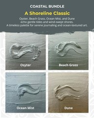 Coastal Acrylic Paint Set – Boutique Metallic Colors for Art