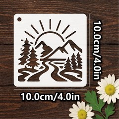 Stencils 4in 50pcs Reusable Plastic Templates Craft Paint Template Nature Sty…