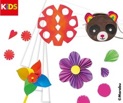 Marabu KiDS Paint Brush Set (4pk) Round & Flat | For School Craft Acrylic Art