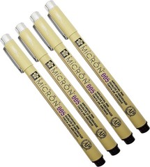 Sakura Pigma Micron 005 Black Pen 0.2mm Line Width 1 Count (Pack of 4),