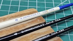 Grumbacher Set Of 4 Red Sable One-Stroke Artist Brushes Series 926 & 7705