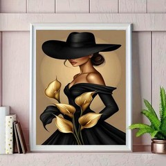 Diamond Art Kits for Adults, 5D Elegant Lady Diamond Painting Kits for Beginners