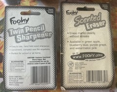 2005 Sanford Lot of 60 Foohy Brand Monkey Pencils, Eraser, & Pencil Sharpener