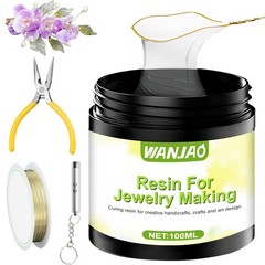 WANJAO Dip Resin for Wire Flowers, Crystal 100 milliliters, Clear