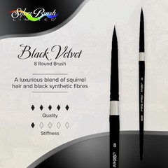 Silver Brush Limited 3000S-8 Black Velvet Round 8,