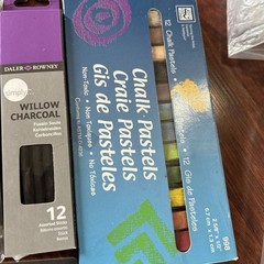Mixed Artist Drawing & Sketching Supplies Lot | Pastels Chalk Pencils Watercolor