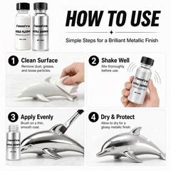 FusionFirm Liquid Leaf Paint – Alcohol-Based 1 Fl Oz (Pack of 1), Silver
