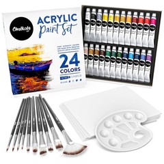 Chalkola 40 Acrylic Paint Set for Adults 40 Pcs Set, Mixed