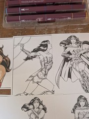 Spectrum Noir “Fan Art Like a Pro” Art Kit featuring Wonder Woman 1 Used Kit