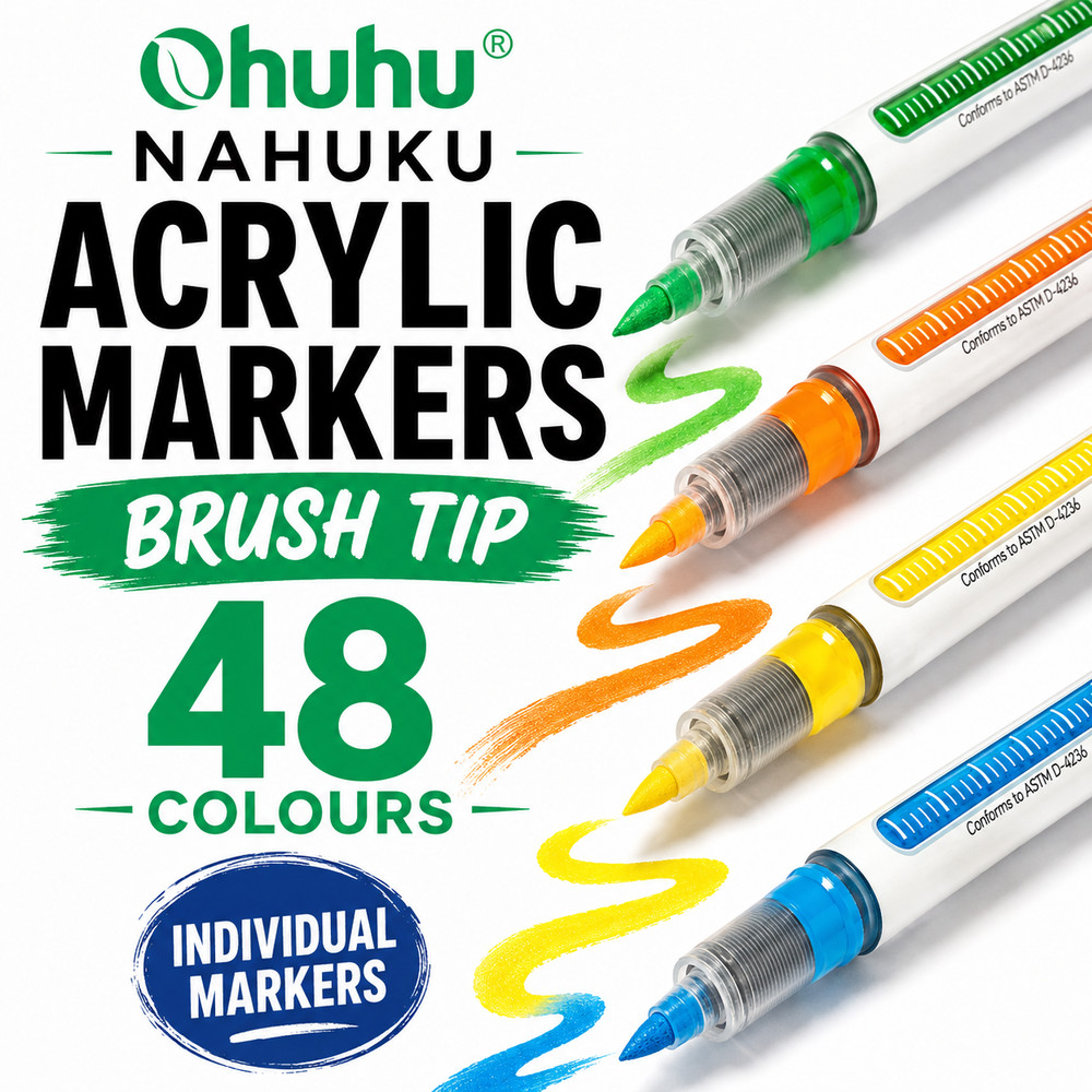 Ohuhu Nahuku – Acrylic Markers – Brush – Individual