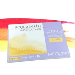 Fabriano Artistico 140 lb. Cold Press 20 Sheet Block 9×12″ – Extra White ART