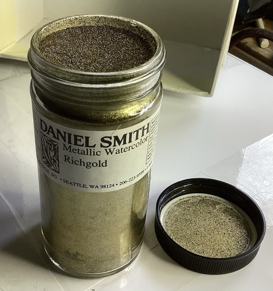 Daniel Smith Metallic Watercolor Richgold Powder 4Ounce Bottle, New Old Stock