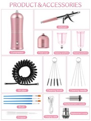 Kalolary Airbrush Kit with Compressor, Rechargeable Airbrush Compressor High .