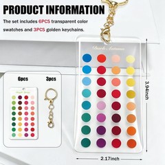 6Pcs 12 Season Color Analysis Swatches Draping Kit