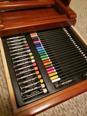 ART STUDIO by BATTAT Portable Wood Easel w/Oil/Acrylic/Watercolor Paint & more!