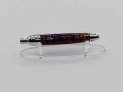 Chrome finish 5.6mm Sketch Pencil. Hand made with Cobalt Acrylester. #156