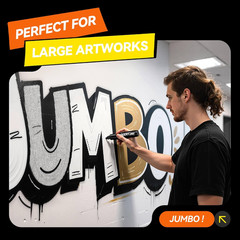 3Pcs Black Jumbo Poster Markers, 15MM Thick Permanent Acrylic Graffiti Markers,