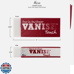 Acurit Vanish Touch Artist Eraser, Latex-Free – Soft, Flexible Pencil Erasers…