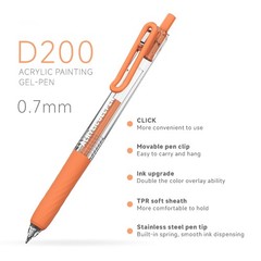 Acrylic Gel Pens 0.7mm Fine Tip Adult Coloring Drawing DIY Crafts 6 PCS