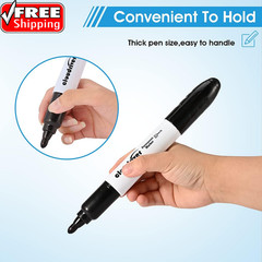 Jumbo Size Permanent Markers, Black, 20 Pack, Large Permanent Markers, King Perm