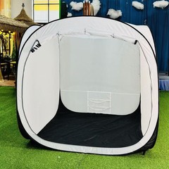 Pop Up Paint Booth 6x6x6ft Portable Spray Tent with Black Floor, Mesh Door an…