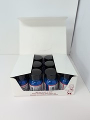 (12) 1 Oz Bottles Of Angelus Acrylic Leather Blue Paint New