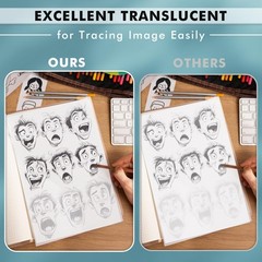 Koala 110 Sheets Tracing Paper 8.5×11 inch White Translucent Paper for Tracin…