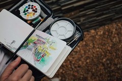 A6 Landscape Sketchbook – Cold Press Mixed Media – Hardcover Drawing Book 52 …