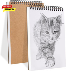 2 Pack Sketch Book,5.8”X8.3” Small Sketch Pad,100Gsm/68Lb Sketchbook for Drawing