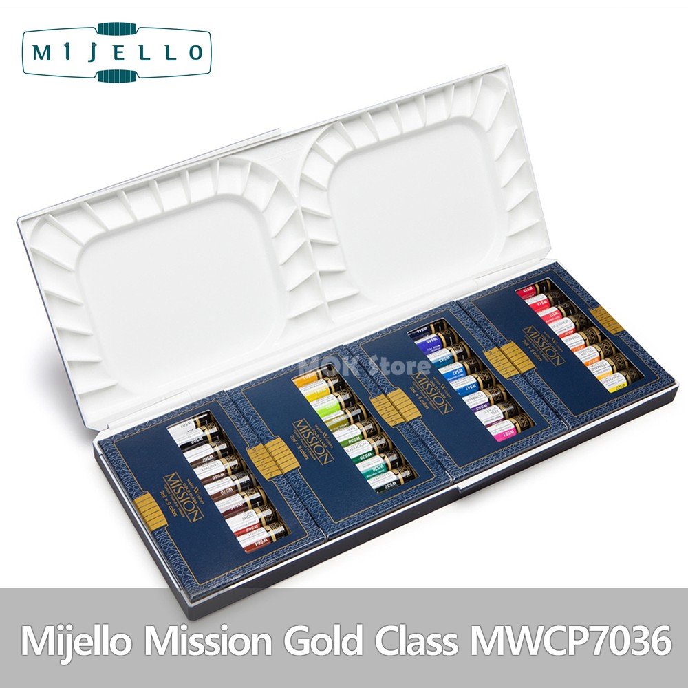 Mijello MWCP-7036 Mission Gold Class Watercolor 7ml 36 colors Palette Set