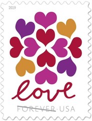 Forever Stamps Love Hearts Blossom 100 5 Sheets Wedding Celebration Graduation