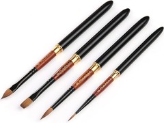 Fuumuui Sable Travel Watercolor Brushes, 3/4Pcs Elegant Kolinsky Sable Watercolo