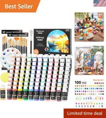Ultimate Acrylic Paint Collection – 100 Colors, Non-Toxic, Waterproof & Safe