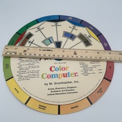 Vintage 1977 Grumbacher Color Computer Color Harmony Wheel Graphic Design