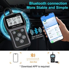 Bluetooth OBD2 Scanner Diagnostic Tool with Battery Tester: Check Engine Code…