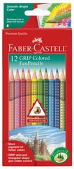Faber Castell Grip Eco Colored Pencils Set of 12 Ergonomic Multi Color Pencils